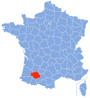 Location of Gers in France