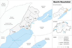 Location of Neuchâtel District