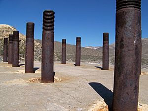 Mill foundation, Gold Center, Nevada