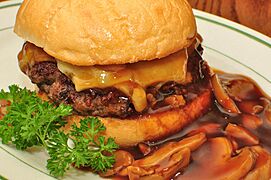 Mushroom cheeseburger