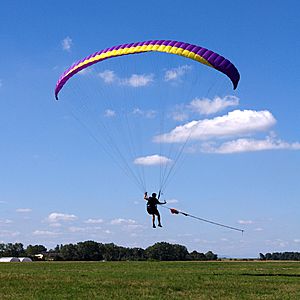 Paraglider towed launch