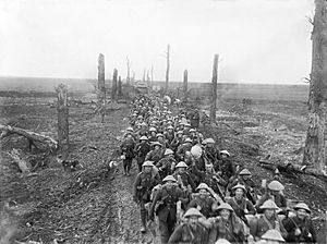 Sherwood Foresters following up Germans near Brie March 1917 IWM Q 1863