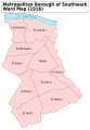 Southwark Met. B Ward Map 1916