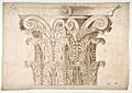 Unknown, Corinthian capital, elevation (recto) Unknown, Corinthian capital, plan diagram and detail (verso) MET DP810838