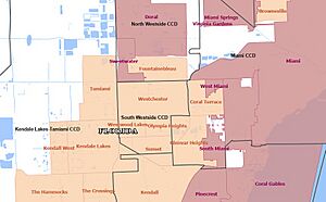 Map of Westchester CDP after merging with University Park CDP in 2020