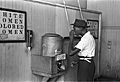 "Colored" drinking fountain from mid-20th century with african-american drinking