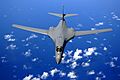 B-1B over the pacific ocean