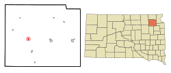 Location in Day County and the state of South Dakota