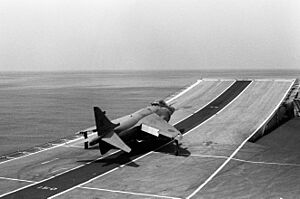 FRS.1 ski-jump take-off HMS Invincible