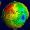 Geoid undulation 10k scale