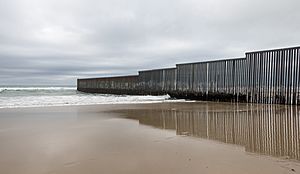 Mexico-US border at Tijuana