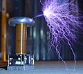 OneTeslaTS DRSSTC Tesla Coil closeup