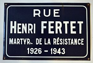 Plaque Henri Fertet