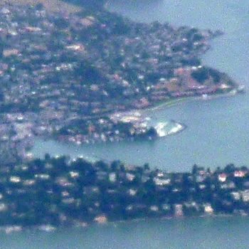 Aerial image of an island.