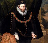 Sir Christopher Hatton as Lord Chancellor