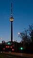 Stuttgart TV tower at night