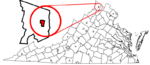 State map highlighting Winchester