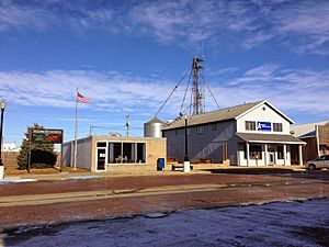 Canistota post office and grain elevator