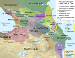 Caucasus 1490 map de