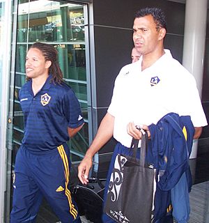 Cobi Jones and Ruud Gullit