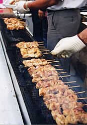 Cooking yakitori