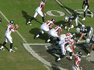 Falcons on offense at Atlanta at Oakland 11-2-08 12