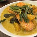 Ginataang kalabasa at hipon (shrimp, calabaza, green beans, and eggplant in coconut milk) - Philippines.jpg