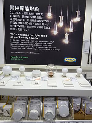 HK CWB Park Lane basement shop IKEA lighting LED lamps notice Dec-2015 DSC