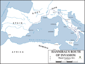 Hannibal route of invasion