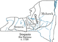 Iroquois 6 Nations map c1720