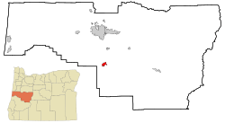 Location in Oregon