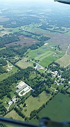 An aerial image of Fayetteville on September 15, 2018.