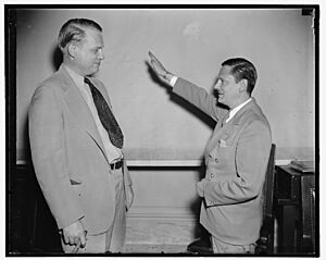 "Heil Hitler" salute given chairman of House Committee investigating un-American activities by first witness. Washington, D.C., Aug. 12. Called as the first witness before the Special House LCCN2016873901