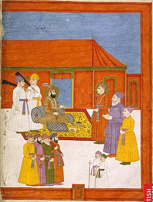 Abd al-Samad Khan received by Jahandar Shah