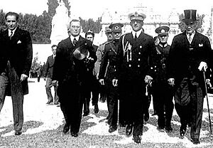 Alexander I of Yugoslavia and Mustafa Kemal in 1933