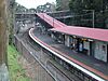 Citybound view just south of Belgrave station showing platform 1