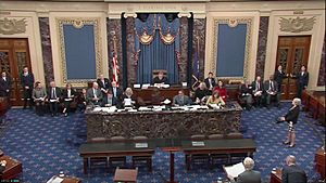 Chief Justice John Roberts presides over the impeachment trial of Donald Trump.jpg