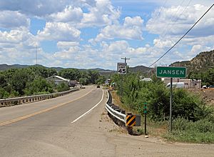 Looking west along Colorado State Highway 12 in Jansen.