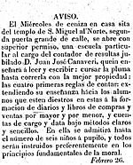 Juan José Canaveris (Aviso)