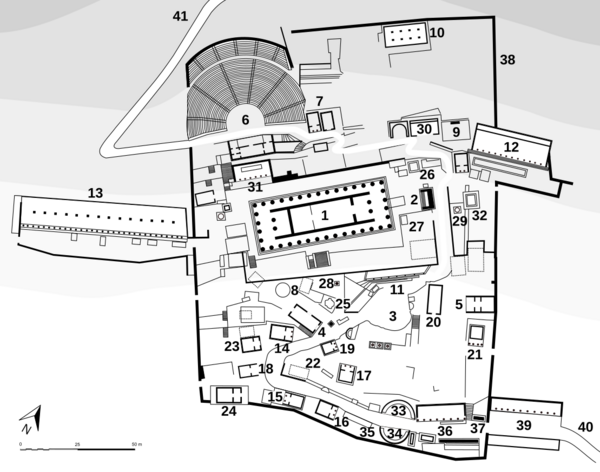 Plan Delphi Sanctuary of Apollo