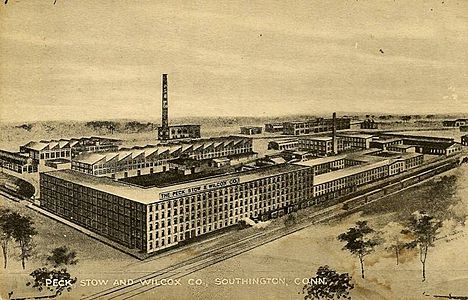 PostcardSouthingtonCTPeckStowAndWilcoxFactory1910