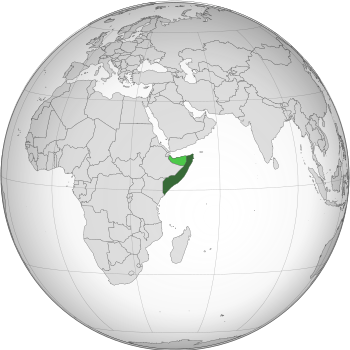 Location of Somalia