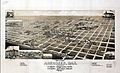 1883 bird's eye illustration of Aberdeen, South Dakota