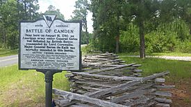 Battle of Camden Historical Marker