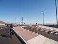 Bicyclist in roundabout