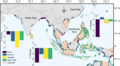 Distribution of mangroves and carbonate sediments around South-East Asia