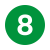 The number 8 on a green circle