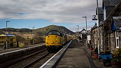 Test train at Rogart heading for Thurso and Wick (geograph 5316506)