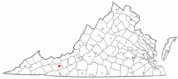 Location of Max Meadows, Virginia