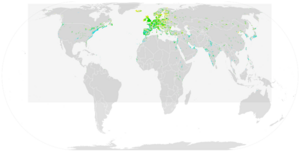 Black-headed Gull ebird data map.png